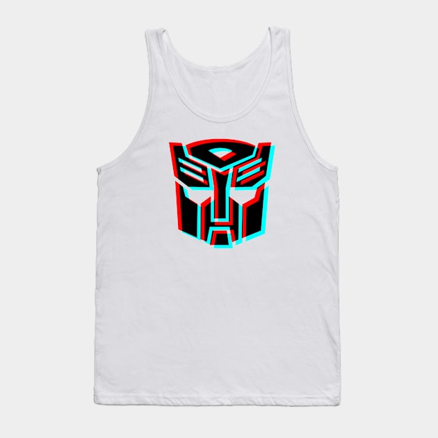 Retro 3D Glasses Style - Autobots Gen 1 Tank Top by ROBZILLA